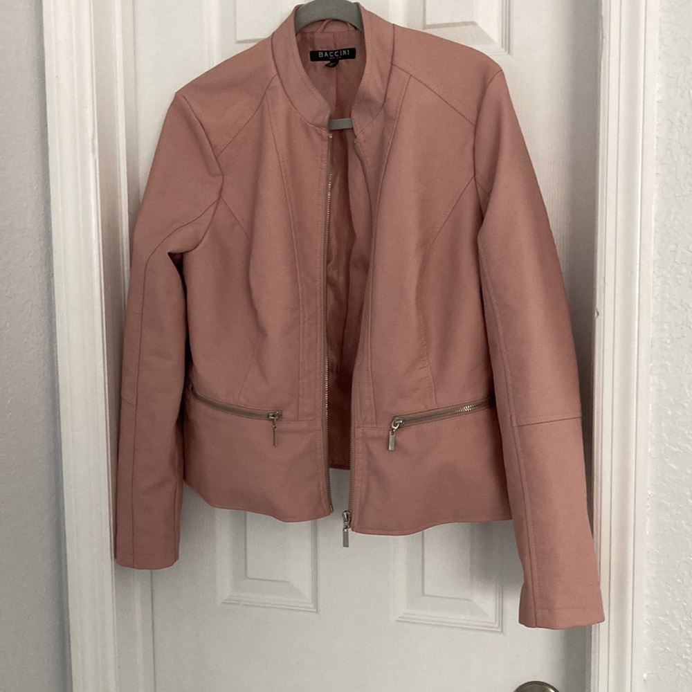 Pleather Pink Jacket By Baccini - image 4